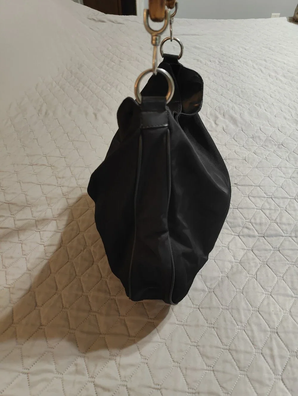 Gucci Vintage Bamboo Black Hobo Bag w/ COA